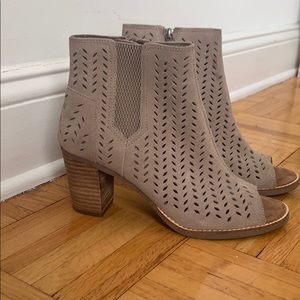 TOMS Majorca Peep Toe Bootie Size 8